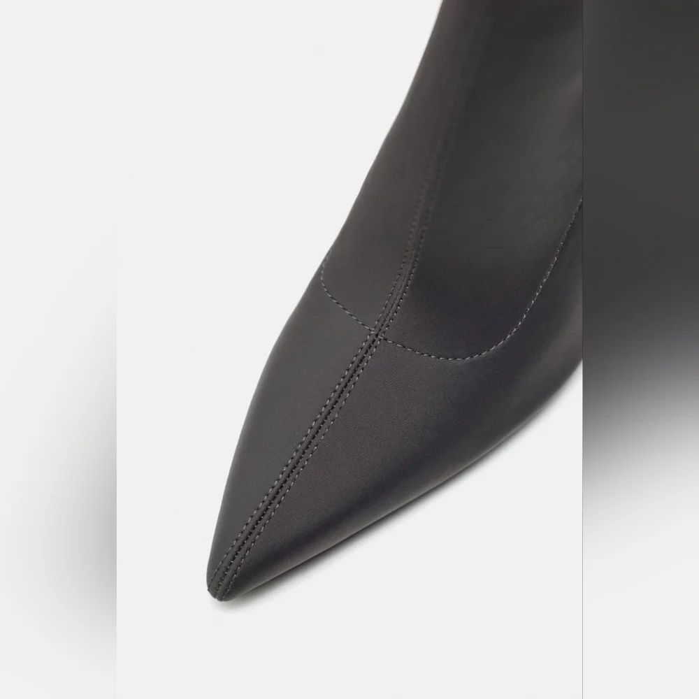 ZARA LIMITED EDITION FABRIC OVER THE KNEE HEELED BOOTS